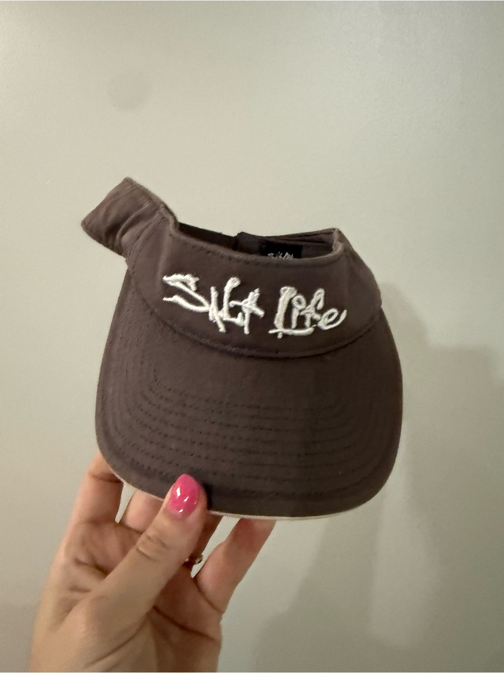 Salt Life Kids Brown Visor with White Embroidered Logo